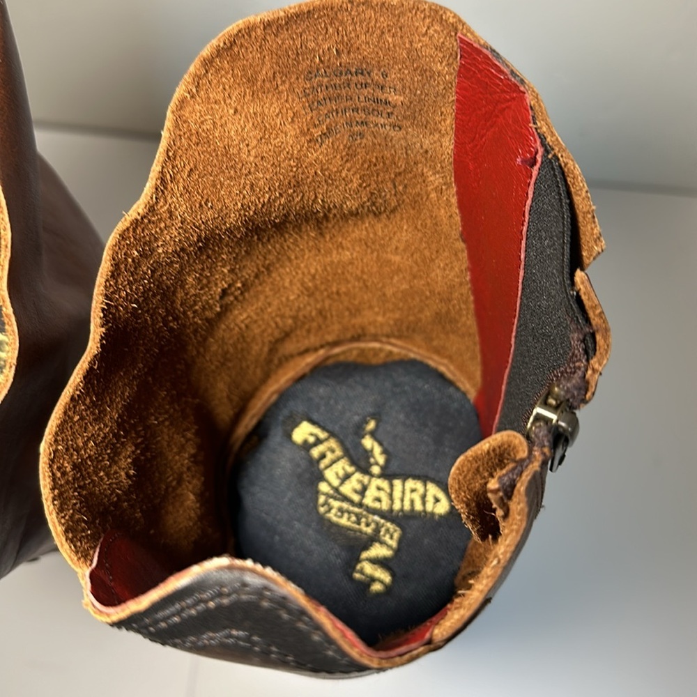 Freebird Calgary Brown Leather Knee-High Boots - Picture 7 of 7